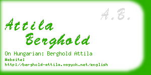 attila berghold business card